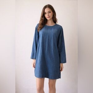 Zara Tradicional Women's Blue Denim
Tunic Dress Long Sleeve Size S